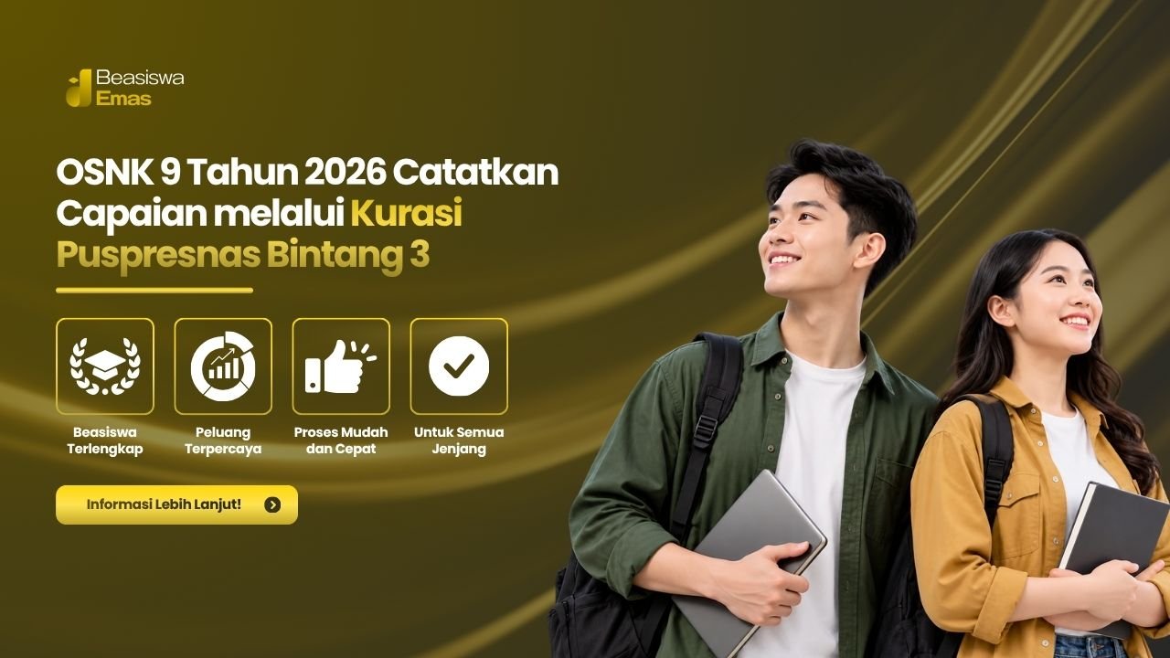 OSNK 9 Tahun 2026 Catatkan Capaian melalui Kurasi Puspresnas Bintang 3
